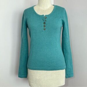 Novica Green/Blue 100% Alpaca Sweater M